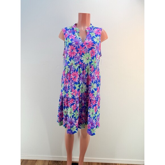Dear Scarlett Dresses & Skirts - NEW Dear Scarlett Multi Color Print Tank Dress Size L
